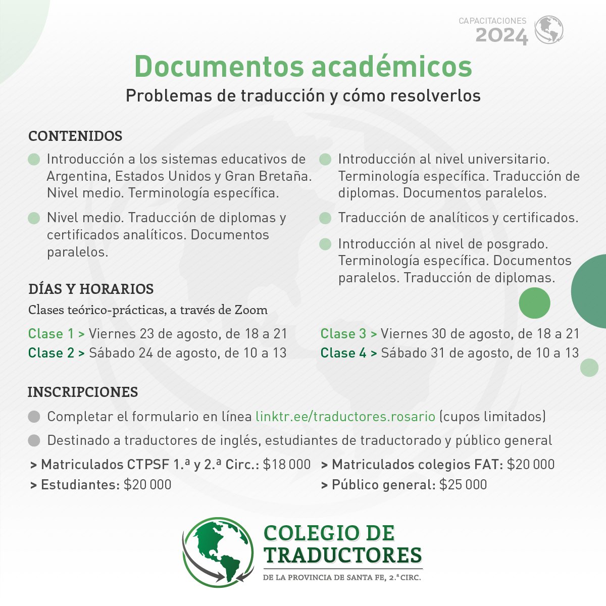 🟢 ¡Segunda capacitación del año a cargo de Marta Baduy: «Documentos académicos. Problemas de traducción y cómo resolverlos»! 

✍️ Link de inscripción: bit.ly/Trad_DocAcadém…

¡Los esperamos!