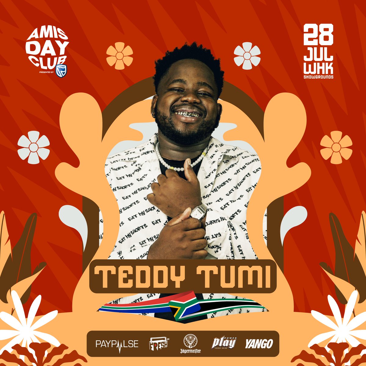 amisdayclub's tweet photo. Get ready to experience the set of a lifetime as the #ADC16 stage welcomes one of South Africaโs hottest, multitalented artists - @teddytumimusic as he debuts on Namibian soil! ๐
Teddy Tumi is here to rock! Come see him take center stage in 4 days! Grab your tickets now! ๐๏ธ https://t.co/YxUdUSjNku