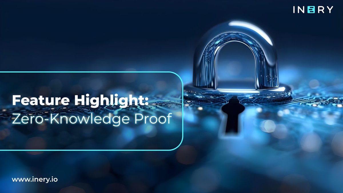 IneryDLT's tweet photo. Did you know?
Inery leverages Zero Knowledge Proofs ๐ to ensure data privacy and security. Validate transactions without exposing sensitive information. Check out our LinkedIn or IG and learn more! https://t.co/buw1a3rW5G
#Inery #ZeroKnowledgeProofs https://t.co/ykklidxv7A