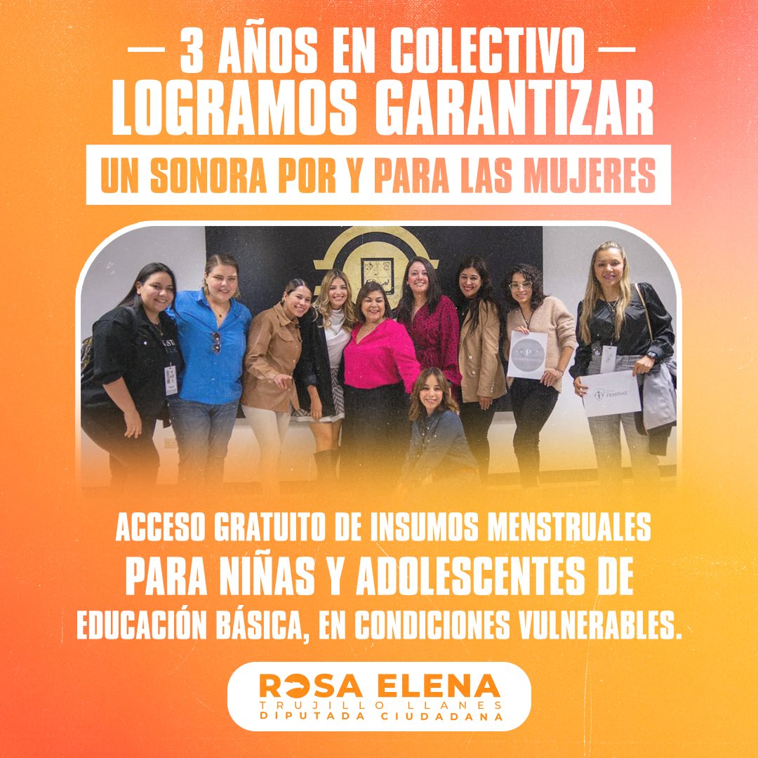 3 años de legislar #EnColectivo 🧑‍🧑‍🧒‍🧒✨
Gracias a las ponencias de colectivos feministas, hoy es ley que las niñas y adolescentes de educación básica en situaciones vulnerables cuenten con insumos menstruales gratis. La regla es una #MenstruaciónDigna 🚺🩸
