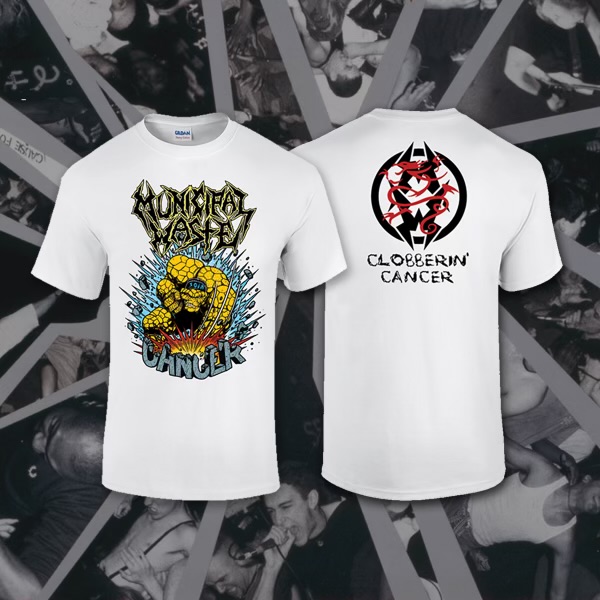 It's Clobberin' Time! Our friends in @municipalwaste have released this new "Clobberin' Cancer" shirt design to help Sick of It All (<a href="/SOIANYC/">Sick Of It All</a>) frontman Lou Koller! All proceeds go to Lou as he takes up this cancer fight.

Grab a shirt here!: tinyurl.com/loushirt