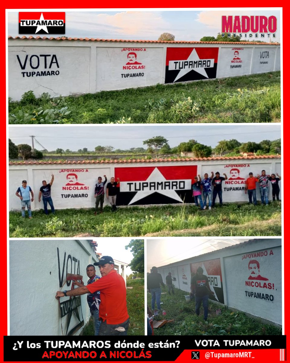 ¡La Esperanza está en la Calle! 🎨

Nuestra Brigada Muralista desde el Edo. <a href="/Trujillo_MRT/">Tupamaro Trujillo</a> Municipio la Ceiba con amor, disciplina y alegría continúan #PintandoVictoria
 
ＶＯＴＡ ＴＵＰＡＭＡＲＯ🔴⚫
Arriba y a la izquierda 🗳️ 
<a href="/NicolasMaduro/">Nicolás Maduro</a> #TupamaroConNico