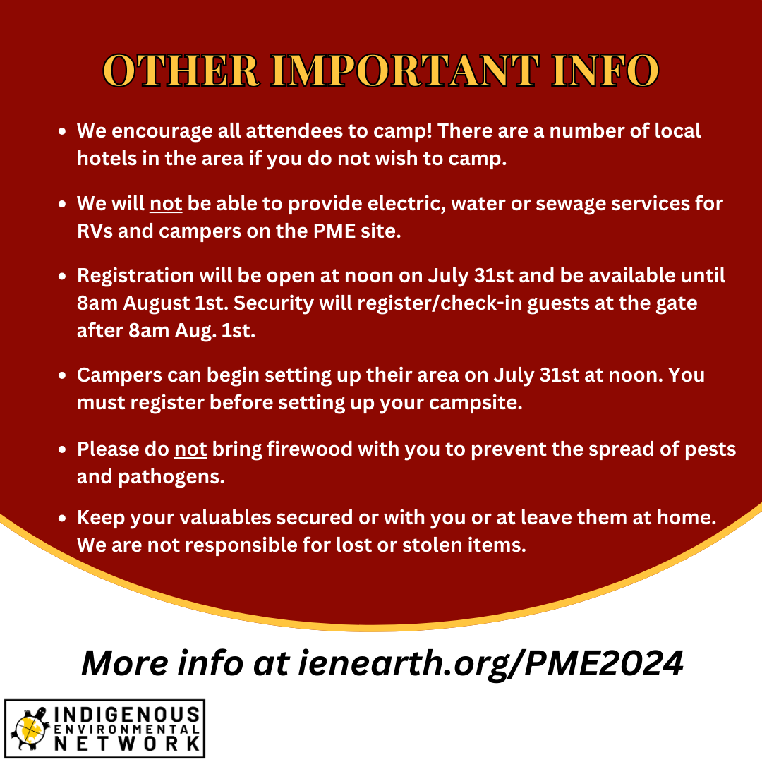 IENearth's tweet image. We are one week away from the 18th Protecting Mother Earth Conference! As the PME approaches please look through these slides and visit our website to know what to bring, what we will provide and other important information! Learn more at ienearth.org/PME2024 #PME2024
