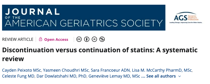 deprescribing's tweet photo. Do thoughts of statin #deprescribing keep you up at night? 🤔

Our team did a deep dive on the evidence around statin discontinuation in our systematic review published today in @AGSJournal 

Check it out https://t.co/WfJG8QUQkt https://t.co/RJxMGC0Y8e