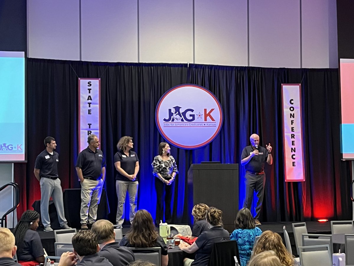 Our ⁦<a href="/JAG_Kansas/">JAGKansas</a>⁩ VP of Strategic Advancement Mark Bisbing introduces his team and talks about the best kept secret in education. We need to let more people know about #JAGKSuccess!