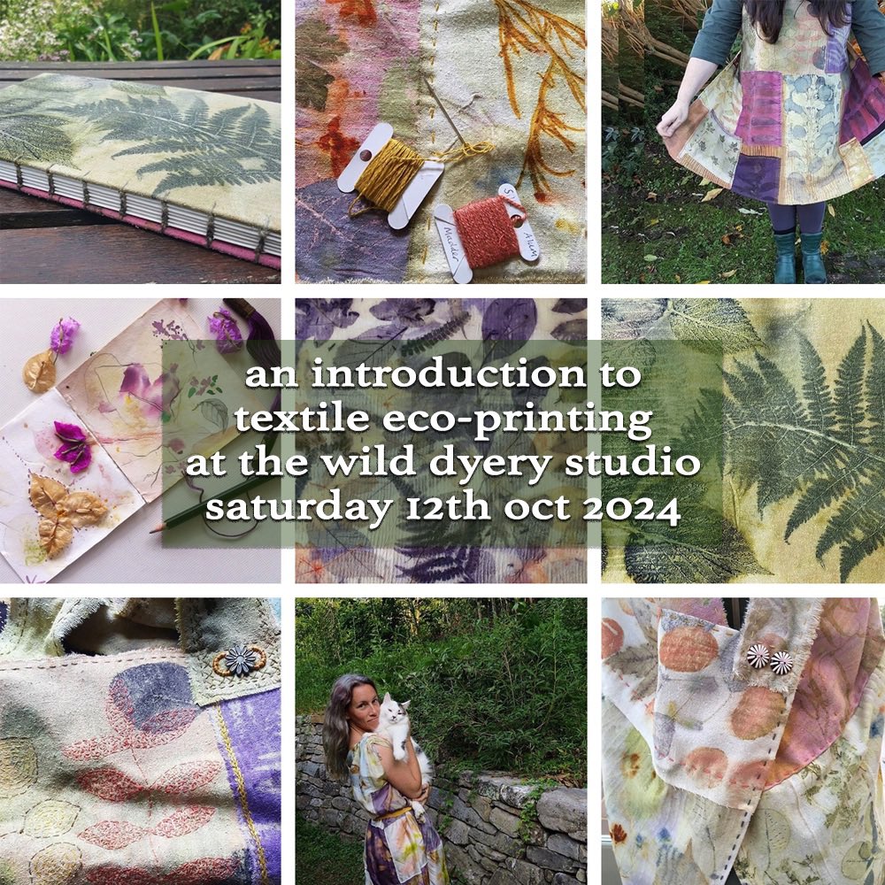 Adopt the pace of nature as you forage local, seasonal plants for the dye pot along with beautiful shaped and textured foliage to print on to paper and fabric. school.naturalfabricdyeing.com/offers/ekH7jDV… #Hoylake #Wirral #ecoprinting #naturaldyes