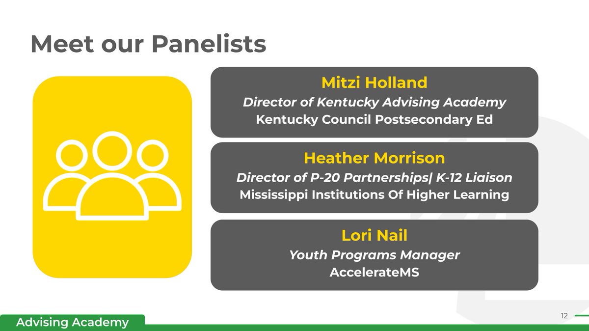 advisingky's tweet image. KAA Director Mitzi Holland was a featured panelist during today&apos;s Launch: Advising and Student Supports national Curated Academy, highlighting how KAA elevates &amp;amp; supports adult capacity in advising and the importance of utilizing data in advising practices.

#launchpathways