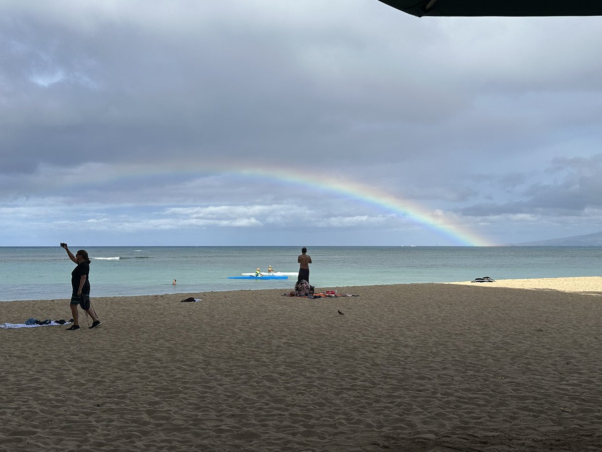 Look up while eating breakfast… RAINBOW!