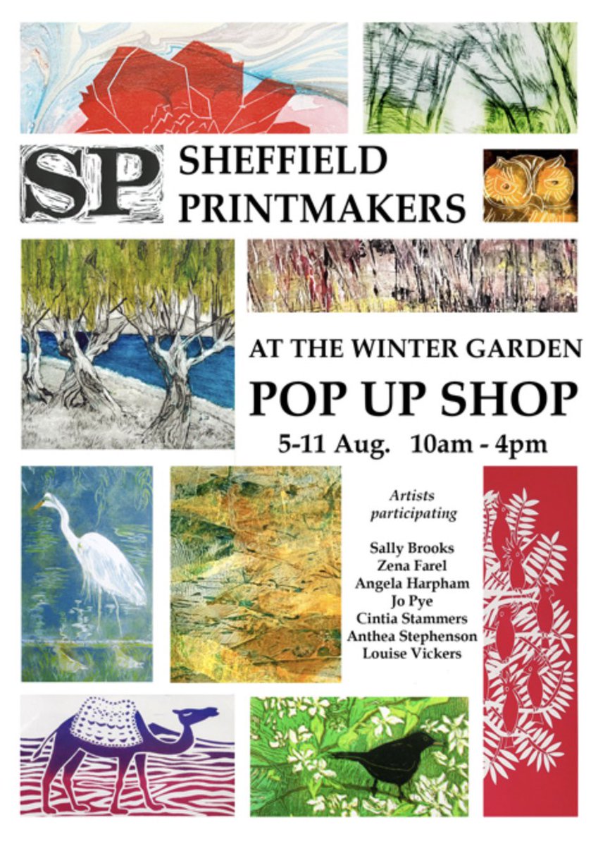 Our next event will be a  #popupshop in the fabulous #WinterGardens. Come and meet 7 of our artists 5-11 August 10-4. It will be great to see you.