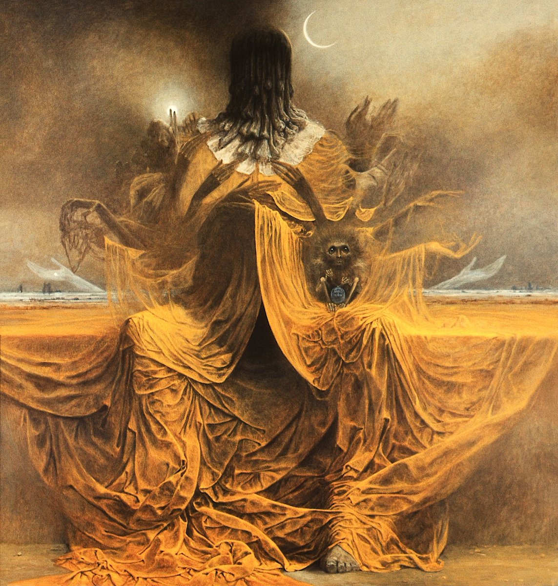 ArtofBeksinski's tweet photo. 1979 #painting #Beksinski #PolishMastersofArt https://t.co/sLdQuXBkxI