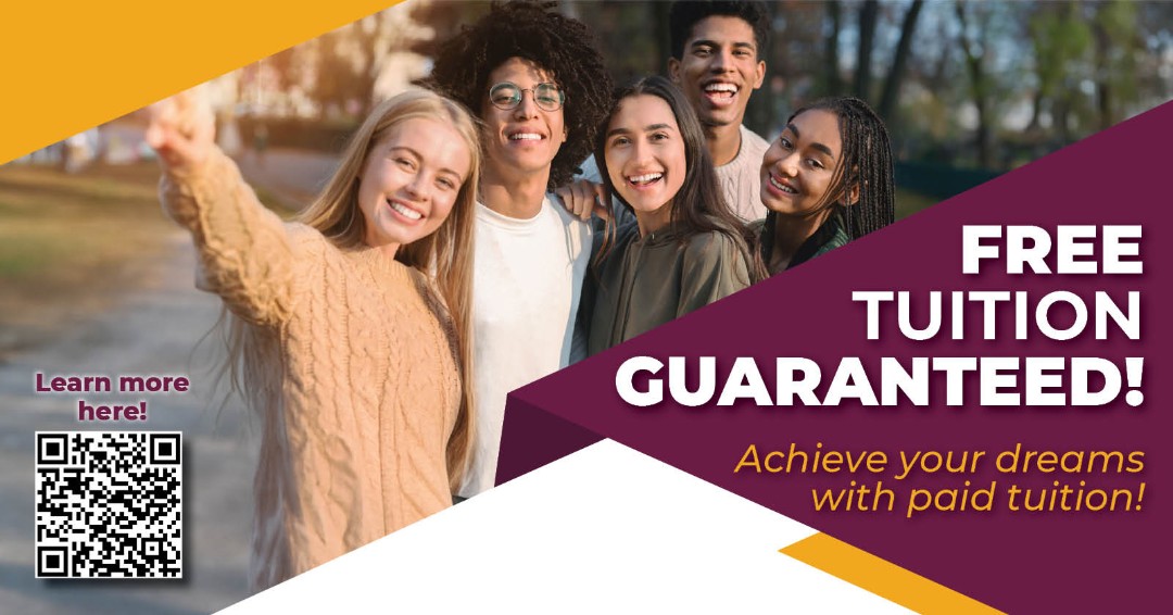 Free tuition for recent high school grads! The new Community College Guarantee covers in-district tuition, fees, and for qualifying students, an extra $1,000 for expenses. Recent Michigan high school grads are eligible - enroll now for fall 2024!
ow.ly/lEfe50SKq7I