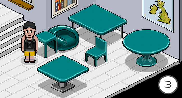 Habbo's tweet image. 🎨 #HabboHotelOrigins Funky Friday Plasto drop: X POLL

Tomorrow we’ll be releasing a set of six Plasto items for Funky Friday, but we can’t decide which colour to release 🤔

SO, we’re putting the decision to the entire community with a quick X poll (vote in the post below).…