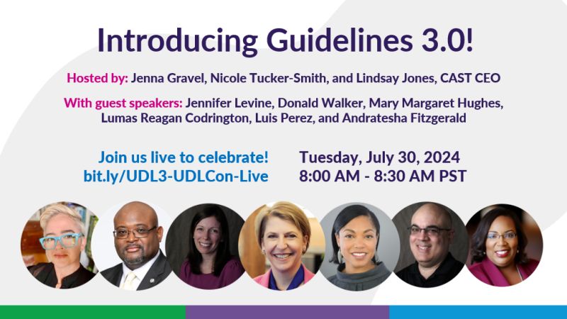 I am thrilled to have been a part of the Guidelines Collaborative for the past three years.
Join us on July 30, 8 am PST for a pivotal moment in education—UDL Guidelines 3.0 launch! Celebrate with <a href="/CAST_UDL/">CAST</a>  lnkd.in/gFtVEYcR
#UDL_cast #Education #CAST