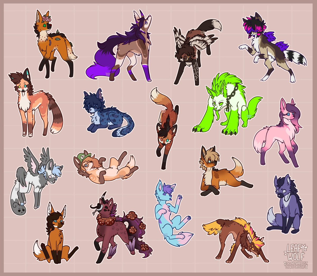 leafymatsuu's tweet photo. waos i wanted to do a maned wolf [+leggy hybrids] mass attack for the last 2 artfight years now but never did but WOOSH i finally did one with a couple leggy fellas i found with the tag search ;w;
(yes hi also im in there shhh >//>) 💕

next year i wanna do MOOOAARRR- https://t.co/wokLYFnrQy