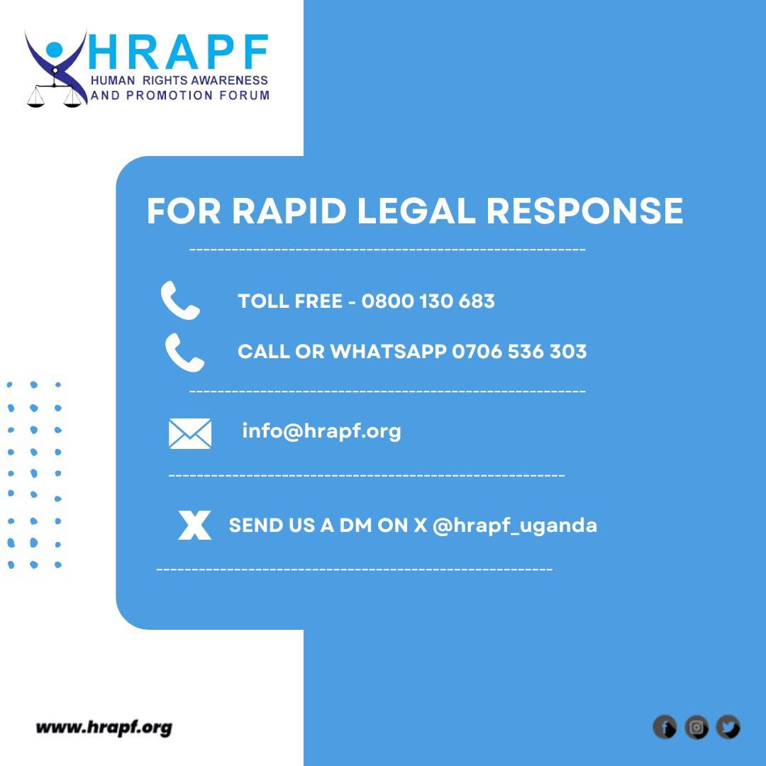 AfriQnetwork's tweet image. @hrapf_uganda  has put up Rapid Legal Response Team to help anyone who has been arested during  and other legal assistance needed #March2Paliament  please share or contact them for legal services