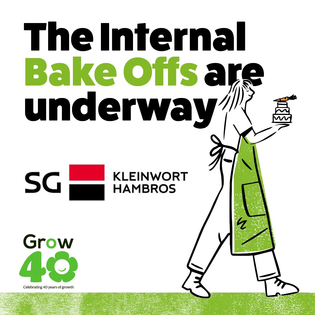 We're looking forward to the next Grow Internal Bake Offs at SG Kleinwort Hambros.
 
See grow.gg for details and come along to the West Show on the 14th August to see the winning bakes!

#GrowBakeOff2024 #WithoutUs