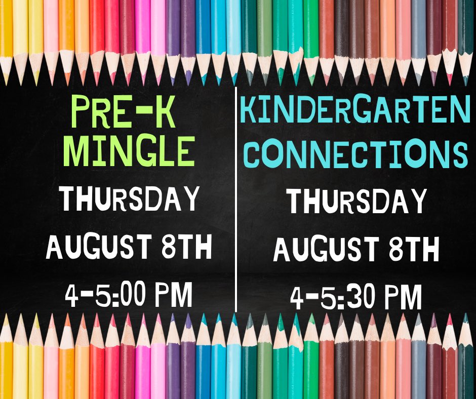 Attention Pre-K and Kinder Families!  Save the date for this event!  Look for more information in the 8/4 Partner Post.