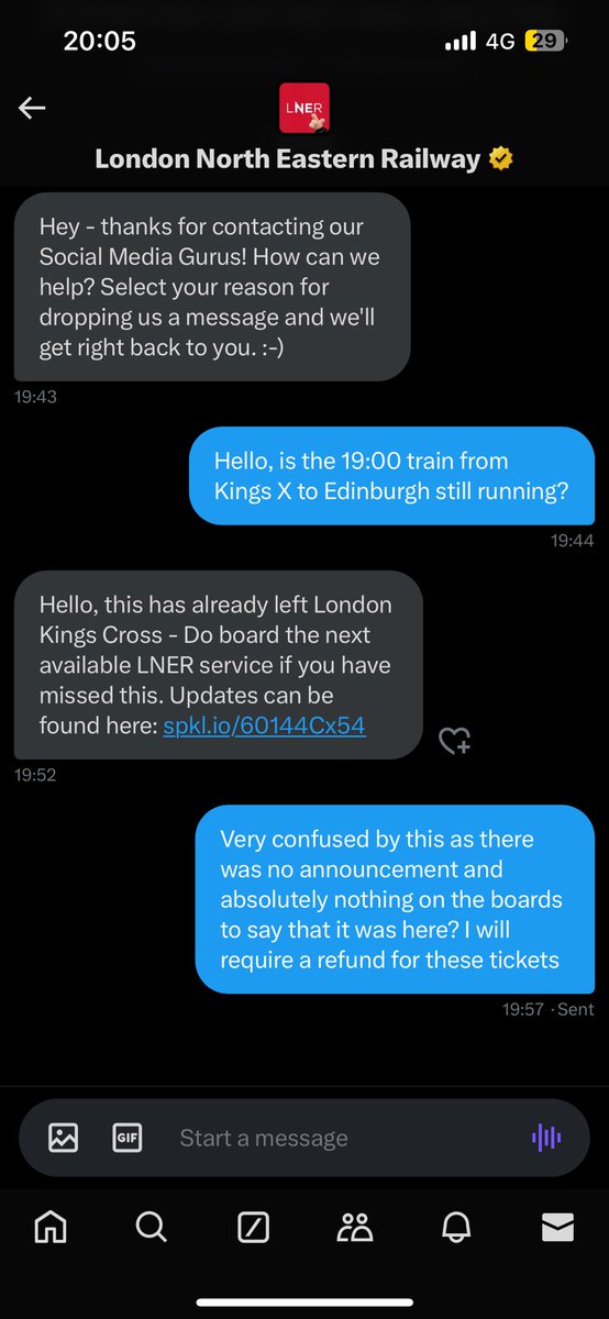 izzyralfe's tweet photo. @bradipo55 @LNER Apparently the 19:00 train has left - no announcement was made to state this happened! https://t.co/xGKvg7WMBA