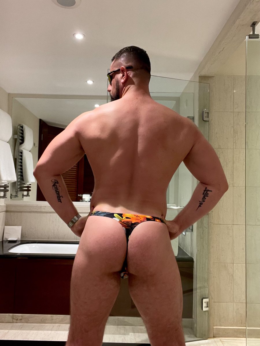 Rex_the_Hound's tweet photo. Who wants to bang that 🥩 in this thong? Also which one is 🔥er? 1 or 2? 

#gaykink #gayfetish #gaybdsm #daddy #buff #gaybuff #gaymuscle #gayjock #gayfit #gaybeard #gaythong #muscle #thong #gaygym https://t.co/m3ha3qoxxM