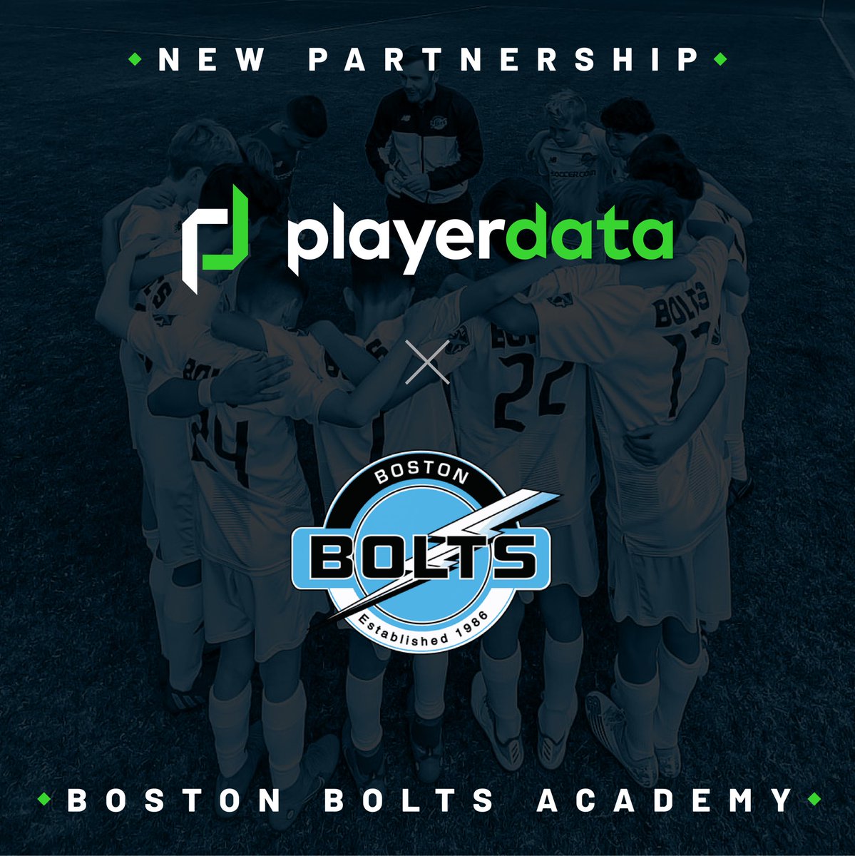 🚨 Exciting Partnership Alert! ✅

PlayerData is thrilled to announce our long-term partnership with Boston Bolts (@bostonbolts), one of the most prestigious youth soccer clubs in the United States. We are looking forward to working with them to enhance player development and