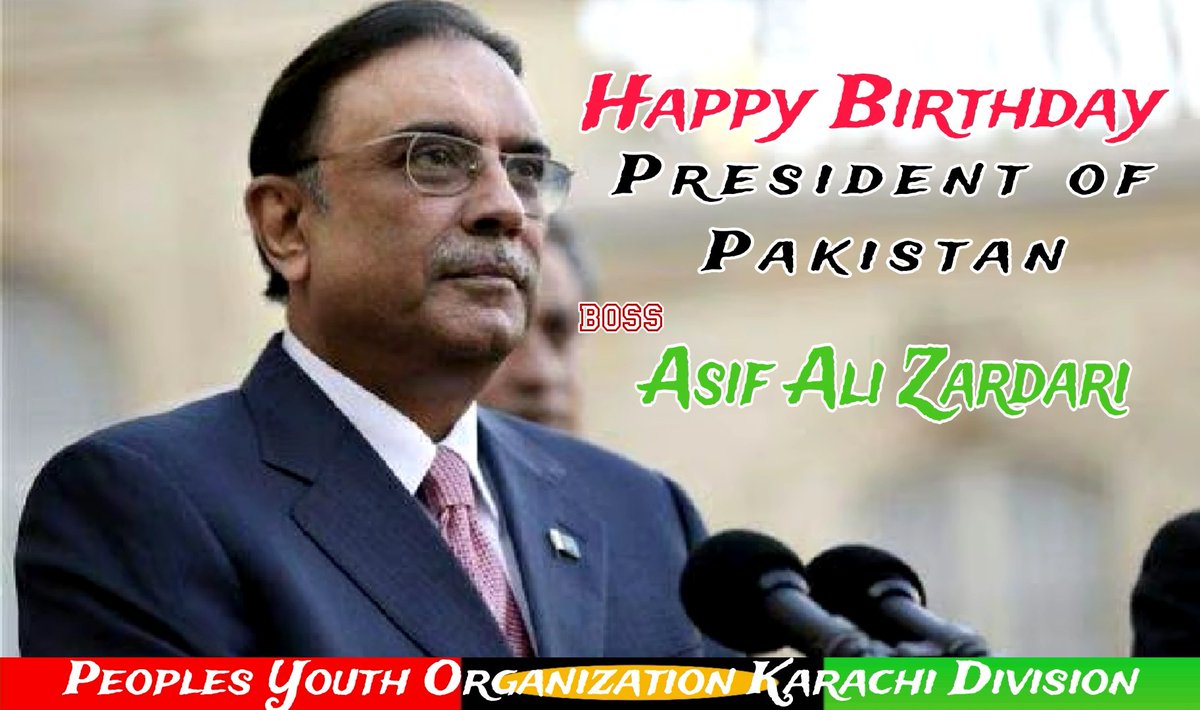 Happy Birthday🎂 Boss
<a href="/AAliZardari/">AsifAliZardari</a>
<a href="/PresOfPakistan/">The President of Pakistan</a>
#HBDPresidentZardari
