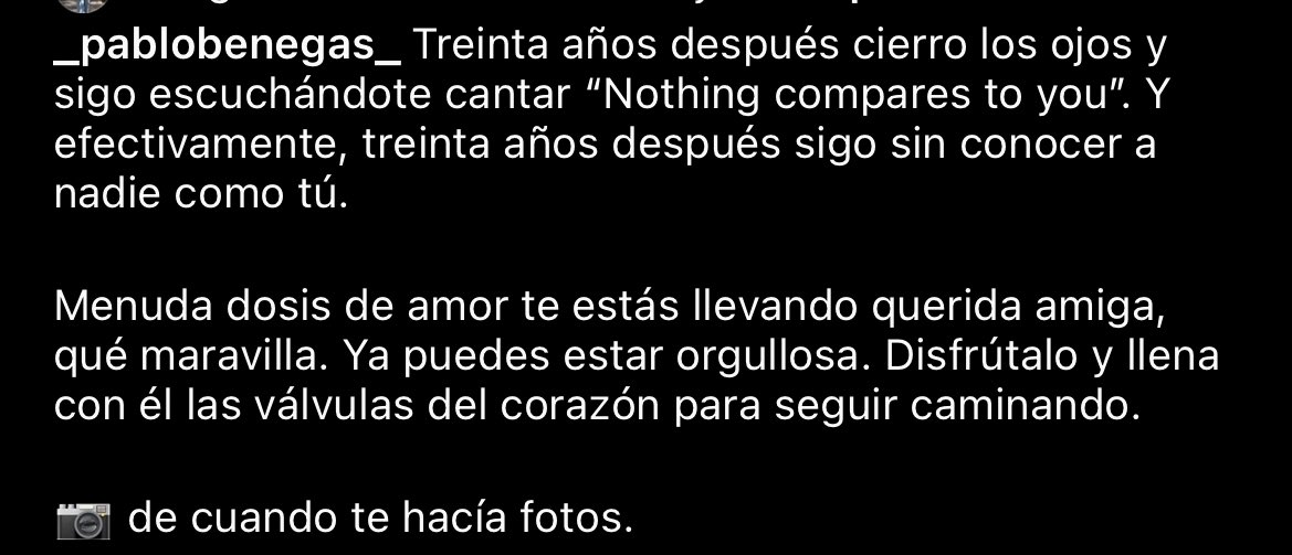La publicación de Pablo Benegas ex-compañero de Amaia de LODVG y amigo acaba de rematarme por completo. ❤️