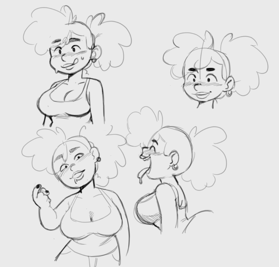 NottyArt's tweet photo. doodles of one of my old characters, Sandy. https://t.co/dm2hKd9lbk