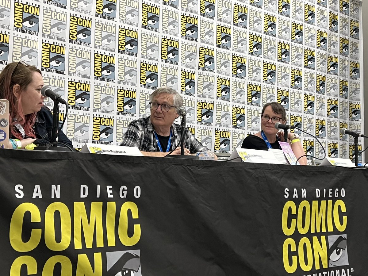 Emily Ratica (@emratica) on Twitter photo So excited to be at a panel at #SDCC24 where <a href="/goraina/">Raina Telgemeier</a> and @scottmccloud are discussing their new book “The Cartoonist Club”! Telegemeier describes the book as a mix between her website’s FAQ page and the “Do-Re-Me” song from The Sound of Music. 😂😂 So excited to be at a panel at #SDCC24 where <a href="/goraina/">Raina Telgemeier</a> and @scottmccloud are discussing their new book “The Cartoonist Club”! Telegemeier describes the book as a mix between her website’s FAQ page and the “Do-Re-Me” song from The Sound of Music. 😂😂