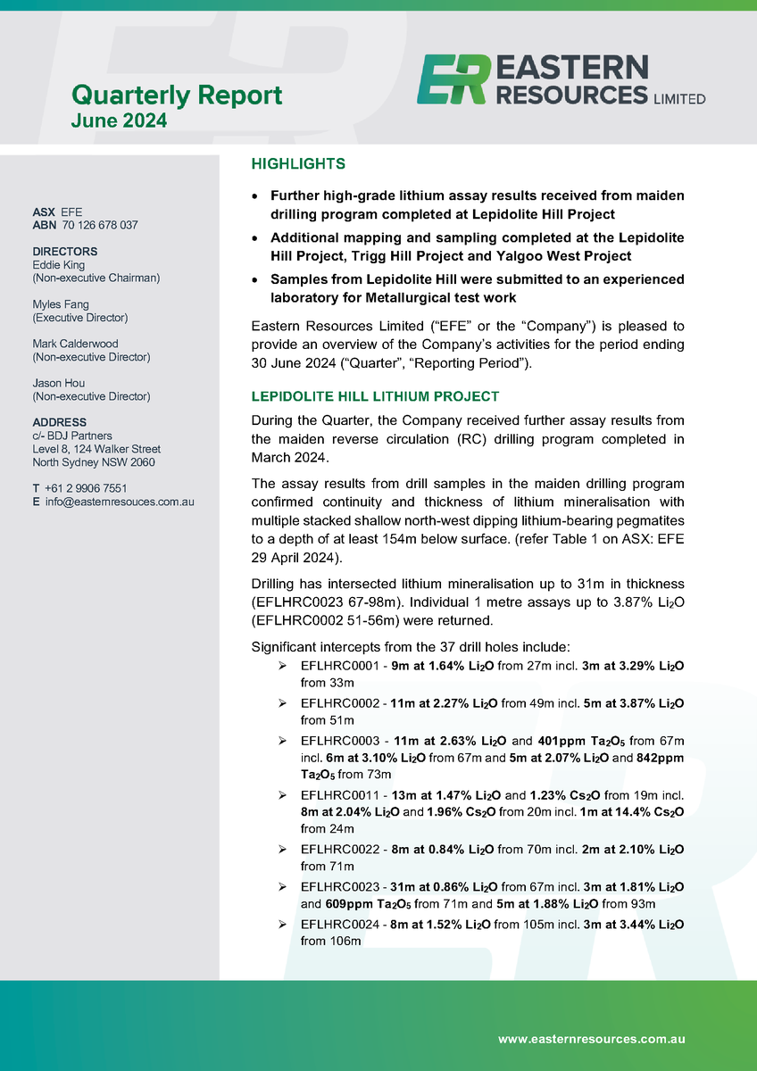 EasternEFE's tweet photo. We are pleased to provide an overview of the Company's activities for the period ending June 2024

Read more: https://t.co/sGuhfvUrgp

https://t.co/oXpPPKUSoh $EFE https://t.co/o7CvWmIhcZ