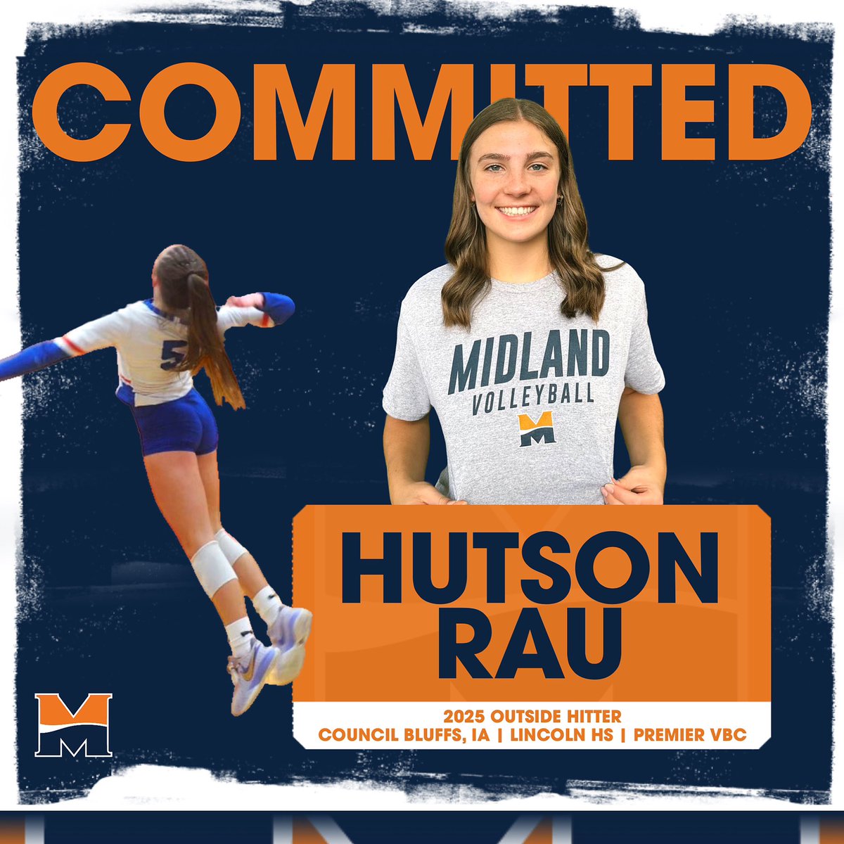 🚨 Commitment Alert 🚨

Congrats to 2025 outside hitter Hutson Rau on her commitment to Midland!

Hutson goes to Council Bluffs Lincoln HS where, as a three-year starter, she has totaled 706 kills, 732 digs, 100 aces, and 77 blocks. 

Welcome to the Warrior Family, Hutson! 🧡💙
