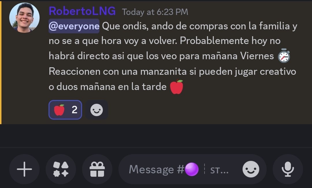 Jalense a Discord para los minijuegos o duos/squads de mañana Viernes 🍎
discord.com/invite/ut3AQGbS