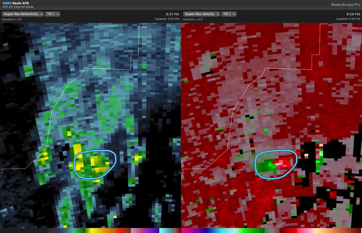 Weather_West's tweet photo. Strikingly clear indication of potential tornado-strength "pyrovortex" within strongly rotating pyroCb atop #ParkFire right now. This event continues to exhibit almost continuous extreme/exotic fire behavior/phenomena. Significant danger for firefighters/those evacuating. #CAwx https://t.co/ZRyWn84mQX