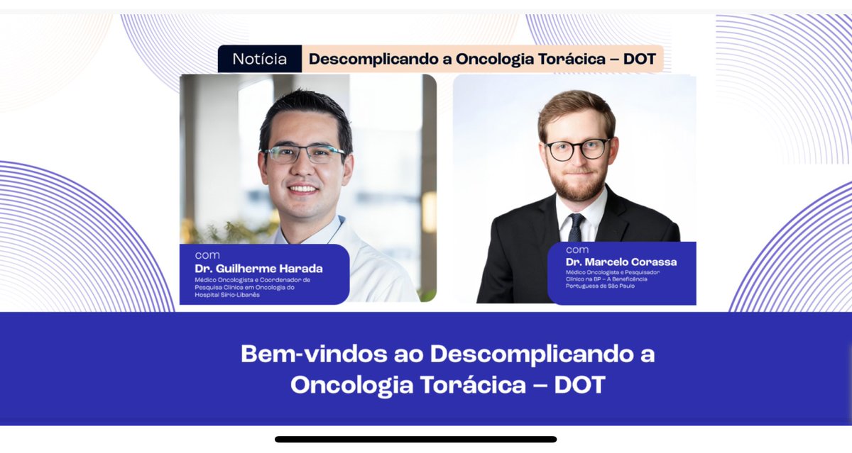alalbuquerque's tweet photo. Get involved in this vital educational journey and aid us in the battle against lung cancer.
Let’s DOT (Descomplicando Oncologia Torácica)
Take a look at the complete episode!⬇️
🔗 https://t.co/HZotq92cch
#MedTwitter #IME #lungcancer #MedIQ #DOT #OncologiaBrasil https://t.co/SpDspy10Wb