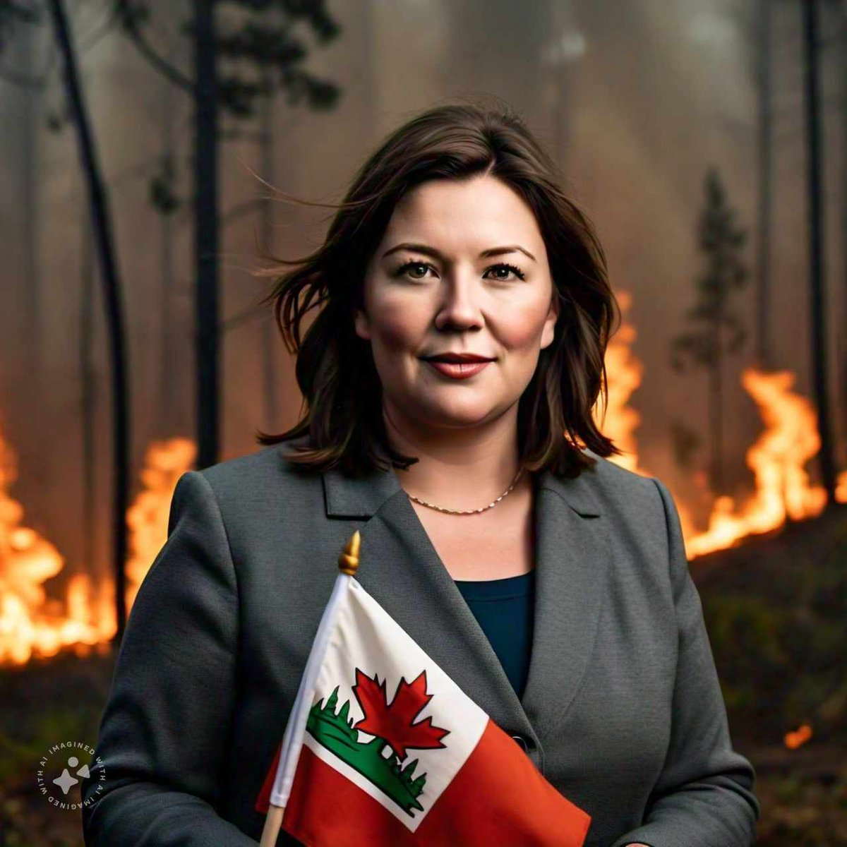 <a href="/ABDanielleSmith/">Danielle Smith</a> thanks for another successful massive burn of my province #fondmemories #letAlbertaburn #muhcorporatemoney #QueenOfTheFlames #CorporateShillPuppet #WalkingFlamethrower #30milBudgetCuts