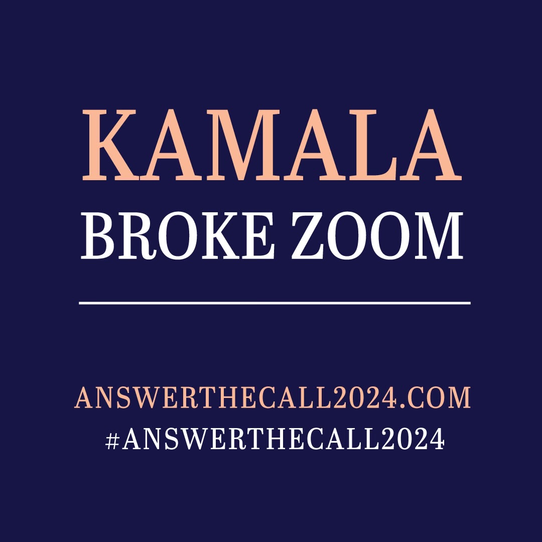 shannonrwatts's tweet image. Kamala just broke Zoom again.   

Tonight's Zoom to support Kamala Harris is now the first EVER IN HISTORY to have over 100,000 participants.
  
#AnswerTheCall2024
