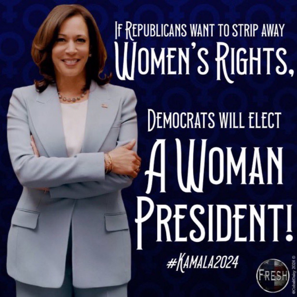 SadieMaeTN's tweet photo. ๐ฅKamala Harris has a long record of protecting our freedom to plan our families. #ProtectProtection
๐ฅAmericans have a choice between two futures: one in which their basic freedoms are protected, and one in which they are not.
#VotedforKamala #VoteBlueToProtectWomenRights https://t.co/gGGMKHBoyu
