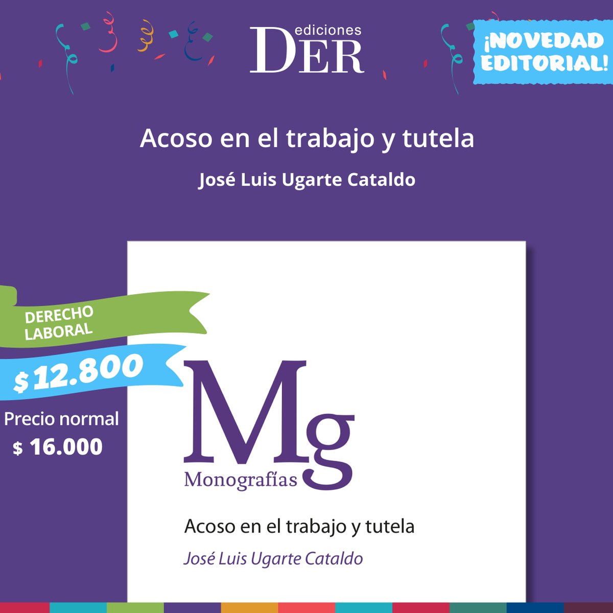 🤩✨ Estamos felices porque <a href="/joseluisugarte/">Jluc</a> y su libro Acoso en el trabajo y tutela ya forman parte de nuestro catálogo editorial 📚

Compra el libro en PREVENTA con 20% de descuento en link  👉  ow.ly/88JE50SKtif

#DERediciones #librosDER #Novedadeditorial
