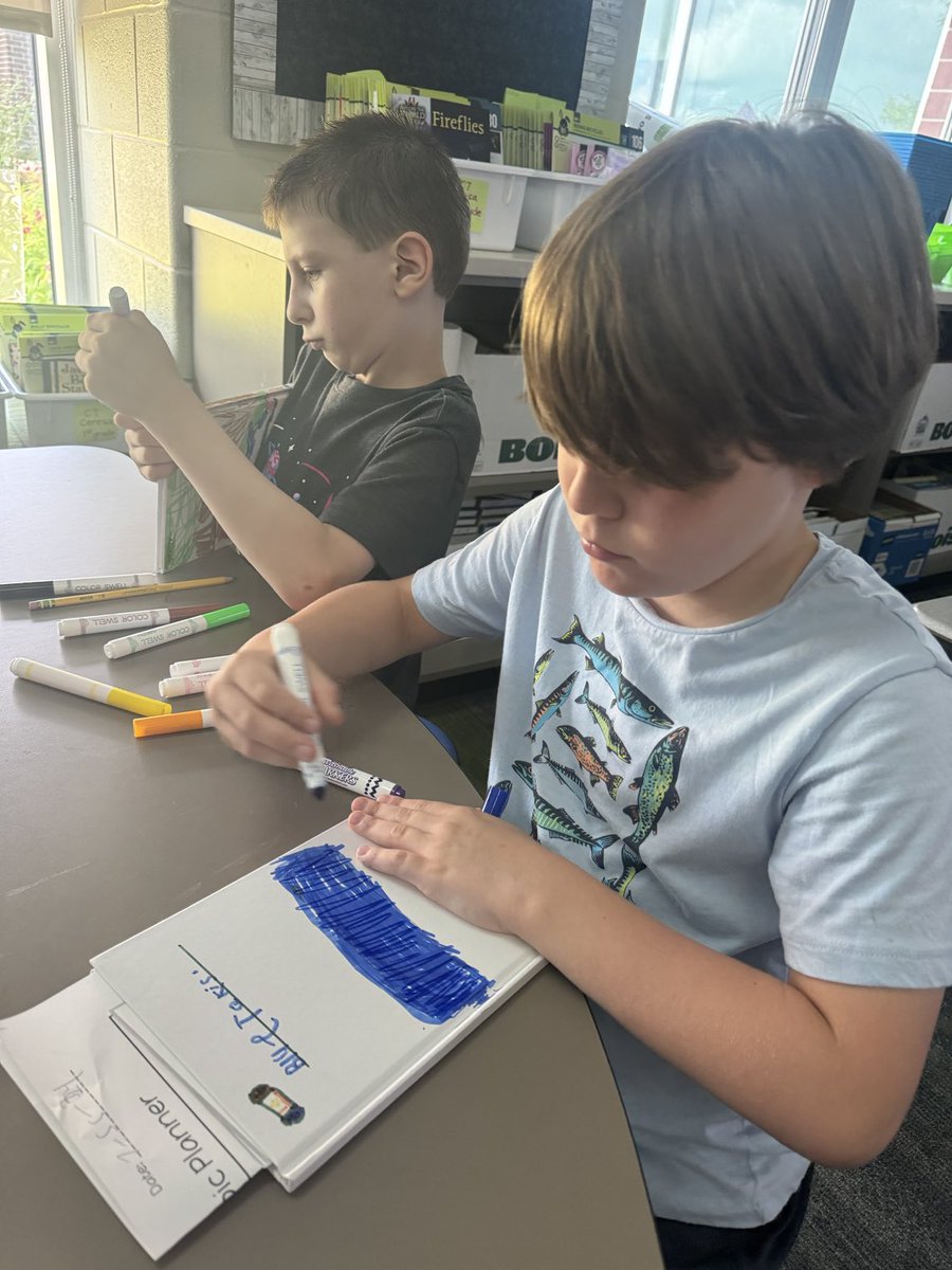 Hard at work publishing our very own informational books at Jump Start!