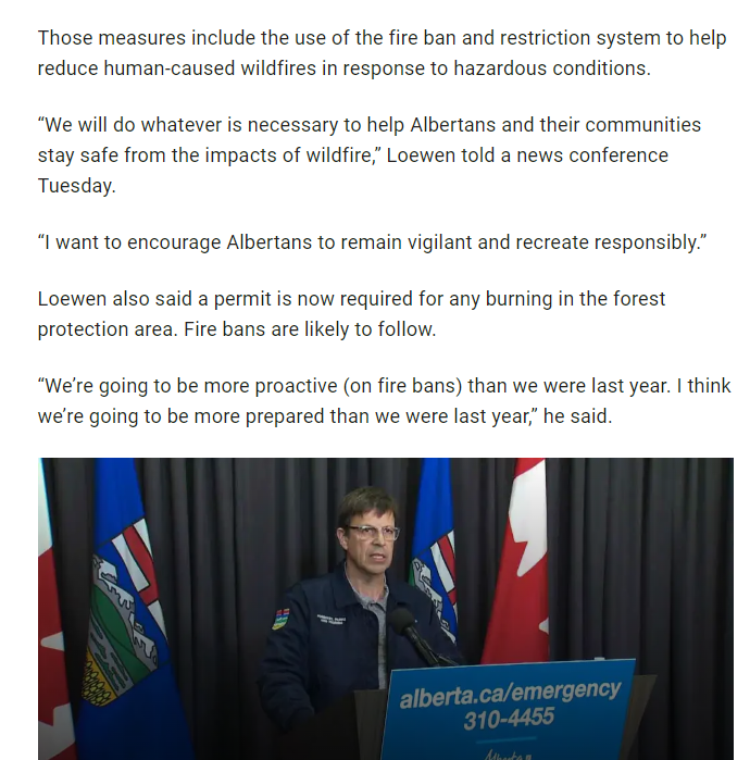 The Alberta Fire Chiefs (<a href="/AlbertaChiefs/">Alberta Fire Chiefs Association</a>) knew this season was going to be bad, &amp; they asked the Alberta government for urgent help in January. They eventually got a few scraps, but it's painfully obvious that it was too little, too late.

How's that $4B surplus, Dani 🫤?

#ableg