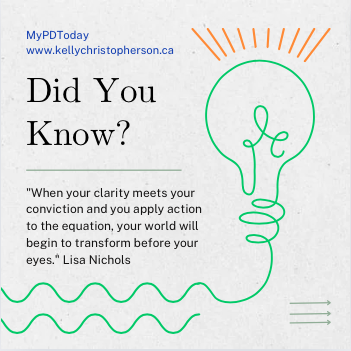 Clarity - Lighting Your Path - to make progress, it's important to ensure you have taken time to clearly outline your path forward. kellychristopherson.ca/2024/07/25/cla…
#MyPDToday #Leadership #EdLeaders #EduTwitter #ProfessionalDevelopment #ProfessionalGrowth #PersonalGrowth #MindsetMatters