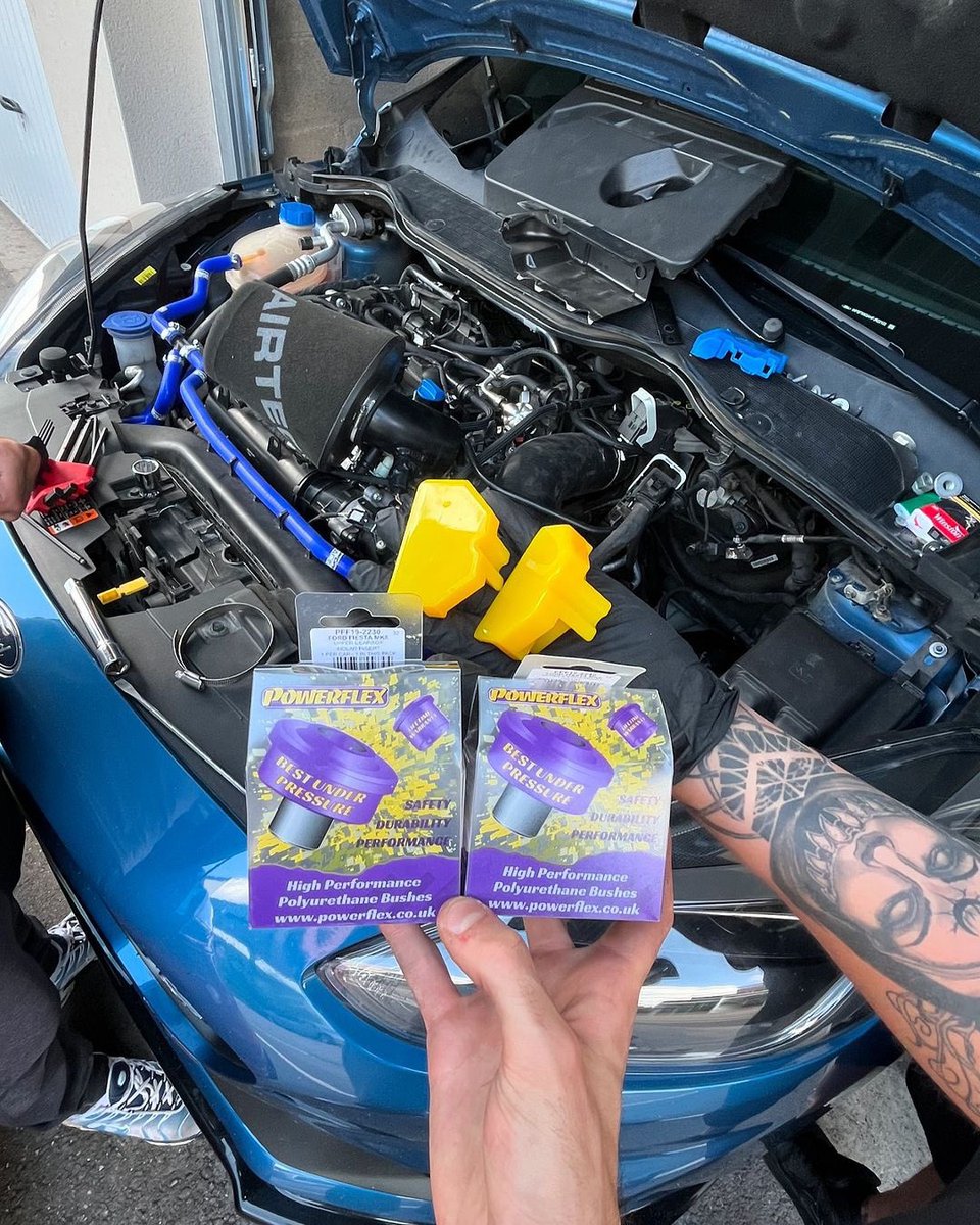 powerflexbushes's tweet photo. One of the best mods for a Fiesta ST that will transform the way it drives and feels! Cannot wait to see what @alex_fiesta_st180 @power_st_mk8  think! 

💜💛🔩🔧
•
#ford #fiestast #mk8 #powerflex #supportmoteur #carinstagram https://t.co/YHcMdPWQkw