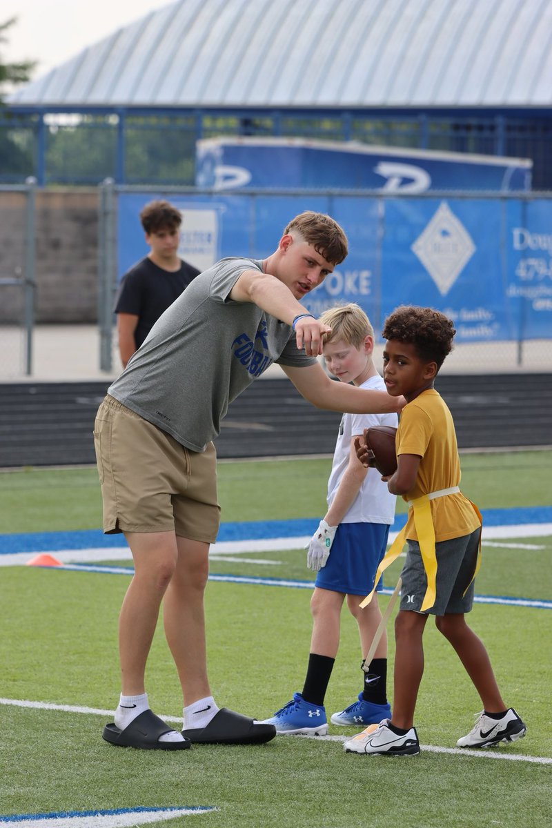 2024 Mountie Youth Football Camp Week. Hard to tell who had more fun- our players or the campers. Thank you <a href="/RogersFire/">Rogers Fire Department</a> for spraying us down! <a href="/PaulADrps/">RPS-Athletics</a> <a href="/RHSMounties/">Rogers Mounties</a>