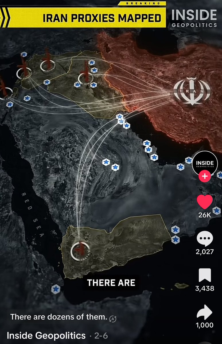 These blue stars are U.S. Army bases in the Middle East.