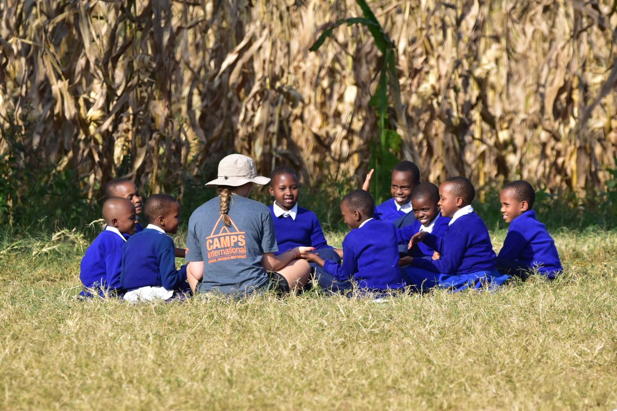 camptanzania's tweet photo. Some lovely pictures from a few days ago that we couldn't help but share of #TeamStroberi at the local school near #CampShanty! 🤩 They loved working at the school and making friends with all the local children 🤗 @campsint #campseffect https://t.co/lckryNZv7y