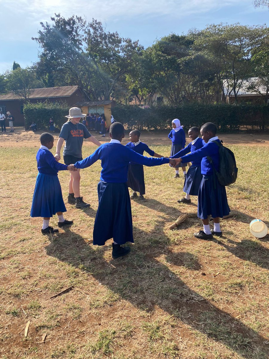 camptanzania's tweet photo. Some lovely pictures from a few days ago that we couldn't help but share of #TeamStroberi at the local school near #CampShanty! 🤩 They loved working at the school and making friends with all the local children 🤗 @campsint #campseffect https://t.co/lckryNZv7y