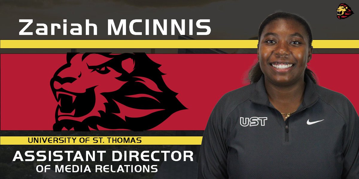 USTAthletics's tweet photo. Welcome UST alumna and former student athlete Zariah McInnis! 🥳

“I am very excited to be back at UST! I developed my passion for sports media here.” 

Go Celts!🦁

#CeltCulture https://t.co/vyuDgrj2cM