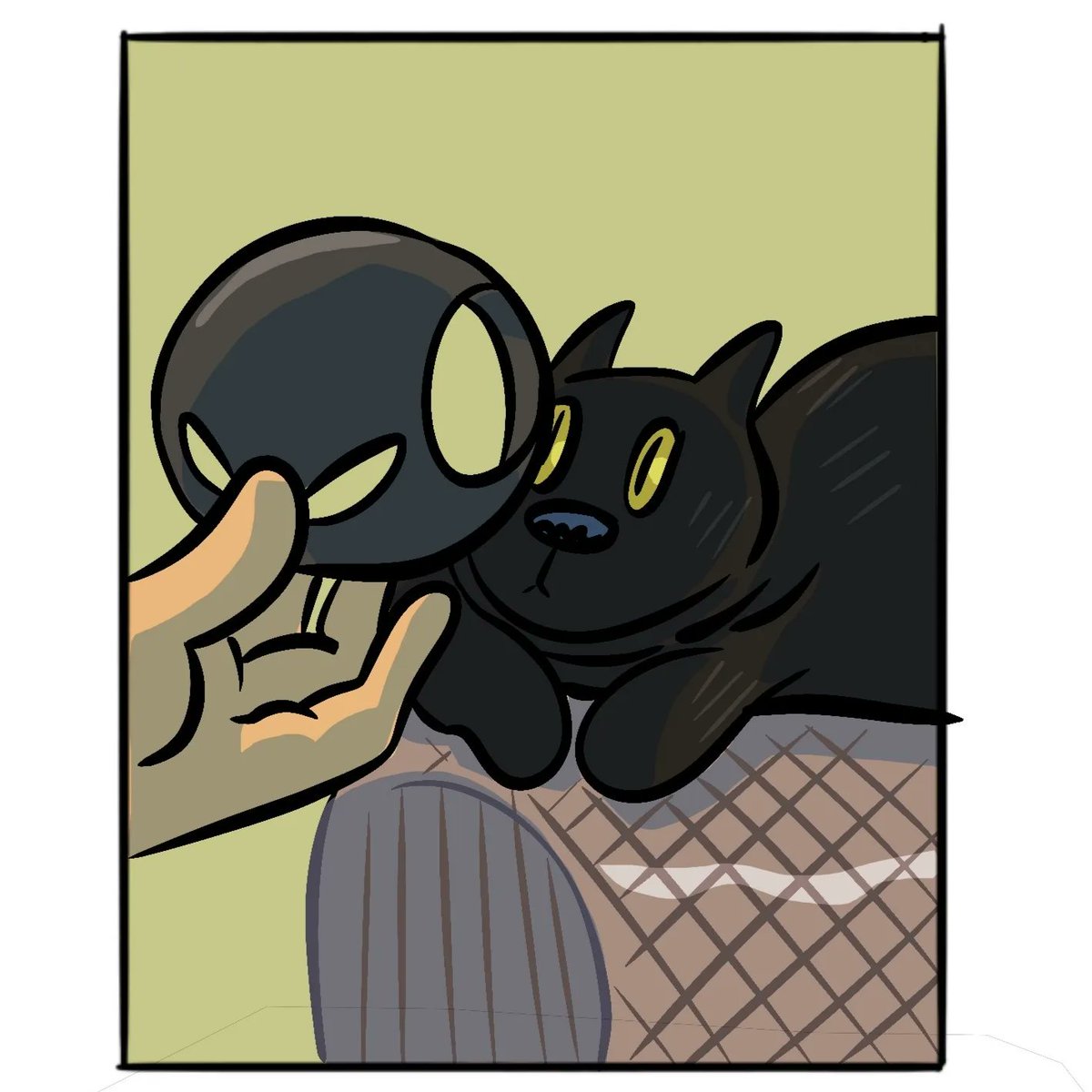 ZenZeroV's tweet image. #cat #batman #comicstrip
