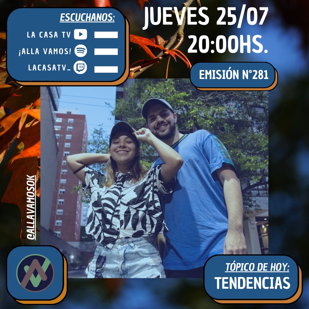 ⚠️ ATENCION ⚠️

🤗 ¡Feliz juernes, audiyentes! 🌤

#ElTemaDeHoy: TENDENCIAS.

Nos tira más hacer tal o cual cosa. Nos copa hablar o vestir de X forma. ¿Vos tenés tendencia a qué? ¿Alguna te representa? 🤨🤔

🎧 Jueves, de 20 a 22hs, por <a href="/lacasagamerok/">La Casa Gamer</a> 🎙

#Stream #Julio #Jueves
