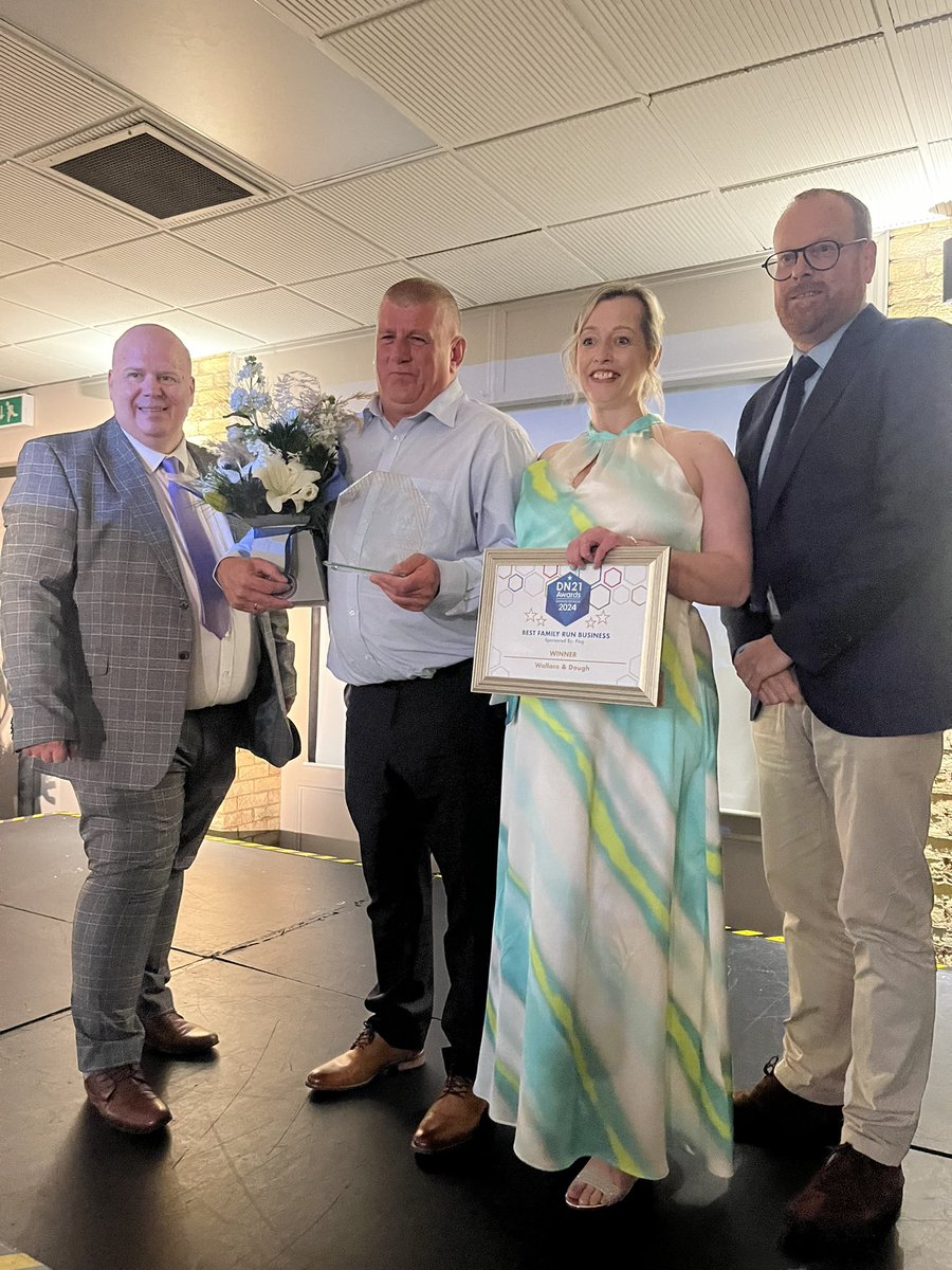 More brilliant winners at this evenings awards 🙌
Grosvenor House - Business of the Year 
Horsely’s - Independent Retailer 
Wallace and Dough - Family Run Business 
🏆🏆🏆 <a href="/WestLindseyDC/">West Lindsey DC</a>