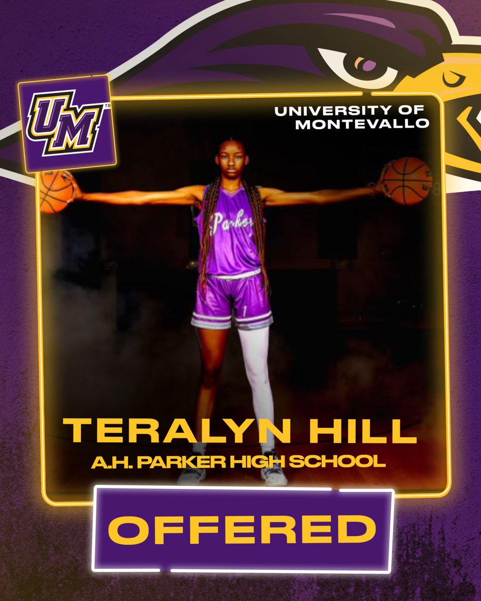 Teralyn Hill (@_teralyn_) on Twitter photo #AGTG After a great conversation with <a href="/CoachO_UM/">Olivia Chapman</a> , I am blessed to receive an offer from The University of Montevallo🟣🟡. Thank you for believing in me!!
<a href="/Physeducator35/">Brerante’ Sledge</a> <a href="/MDFNATION/">MODERNDAY FITNESS</a> <a href="/AHParkerLadyBi1/">A.H. ParkerLadyBisonBasketball</a> <a href="/MontevalloWBB/">Montevallo Women’s Basketball</a> #AGTG After a great conversation with <a href="/CoachO_UM/">Olivia Chapman</a> , I am blessed to receive an offer from The University of Montevallo🟣🟡. Thank you for believing in me!!
<a href="/Physeducator35/">Brerante’ Sledge</a> <a href="/MDFNATION/">MODERNDAY FITNESS</a> <a href="/AHParkerLadyBi1/">A.H. ParkerLadyBisonBasketball</a> <a href="/MontevalloWBB/">Montevallo Women’s Basketball</a>